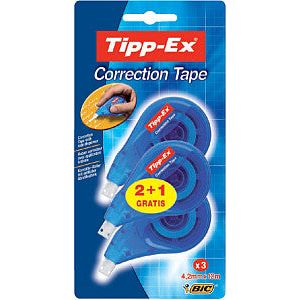 Tipp-ex - Correctieroller zijwaarts 4.2mm | Blister a 3 stuk