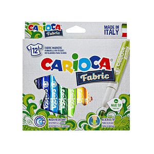 Carioca - Viltstift carioca textiel ass | Set a 12 stuk | 48 stuks