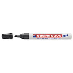 Stylo feutre edding 8300 industrie rond noir 1.5-3mm | 10 morceaux
