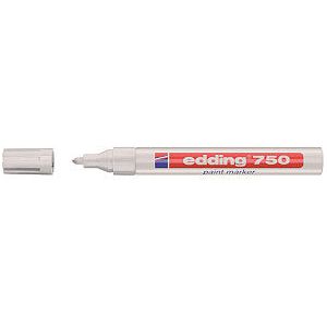 Edding - Viltstift edding 750 lak rond 2-4mm wit | 1 stuk | 10 stuks