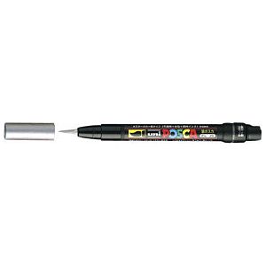 Posca - Brushverfstift posca pcf350 1-10mm zilver | 1 stuk | 5 stuks