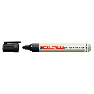 Edding Ecoline - Viltstift edding 22 eco schuin 1-5mm zwart