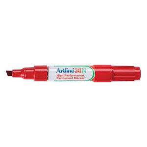Artline - Viltstift artline 30 schuin 2-5mm rood  | 12 stuks