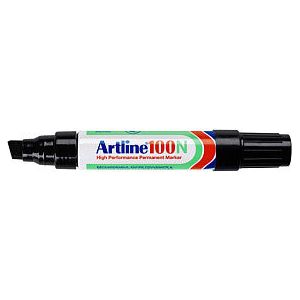 Artline - Viltstift artline 100 schuin 7.5-12mm zwart | Omdoos a 12 stuk