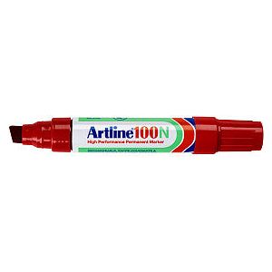 Artline - Viltstift artline 100 schuin 7.5-12mm rood | Omdoos a 12 stuk