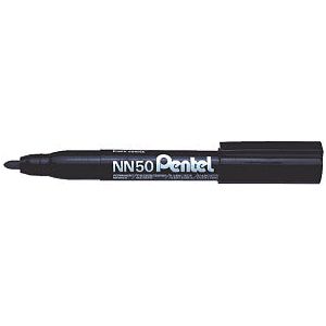 Pentel - Viltstift pentel nn50 rond 1.3-3mm zwart | Omdoos a 12 stuk