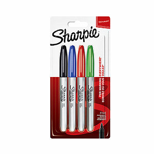 Sharpie - Viltstift ie f 4st assorti | Blister a 4 stuk