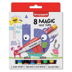Bruynzeel - Felt -Stift Brynzeel Kids Magic Points Ass | Blister une pièce à 8 ans | 6 morceaux