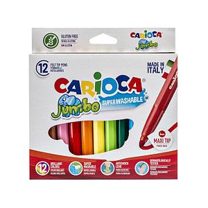 Cararioca - Felt -tip Tick carioca jumbo maxi assorti 12st | Réglez un 12 morceau | 48 pièces