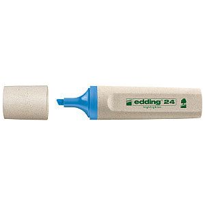 Edding Ecoline - Markeerstift edding 24 eco 2-5mm lichtblauw | Omdoos a 10 stuk
