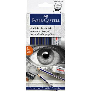 Faber Castell - Potlood faber-castell gf 6 hardheden 8-delig | Set a 8 stuk