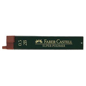 Mine de crayon Faber-Castell 0,5 mm 2B 12 pièces