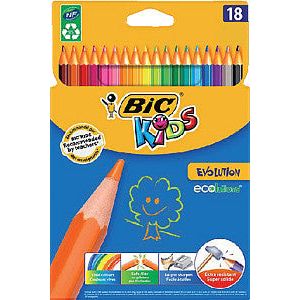 Bickids - Farbige Bleistift -Bickide Evolution Ecolutions ASS | Blasen Sie ein 18 -Stück | 24 Stücke