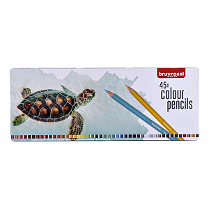 Crayons de couleur Bruynzeel tortue boîte de 45 pièces assorties
