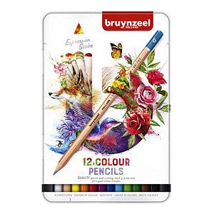Crayons de couleur Bruynzeel Expression couleur boîte de 12 pièces assorties