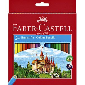 Crayons de couleur Faber-Castell lot de 24 pièces assorties