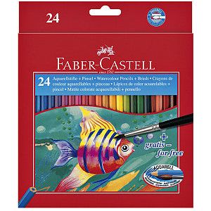 Faber Castell - Kleurpotlood faber-castell aquarel 24st assorti | Set a 25 stuk