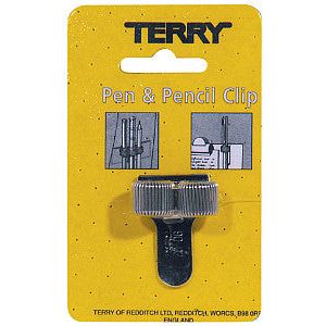 Terry Clip pour 2 stylos/crayons couleur argent