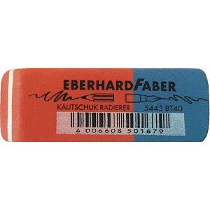 Eberhard Faber - Gum eberhard faber ef-585443 rood/blauw | 1 stuk | 40 stuks