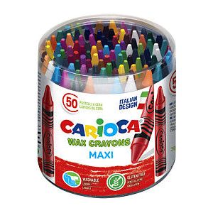 Crayons de cire Carioca pot de 50 couleurs