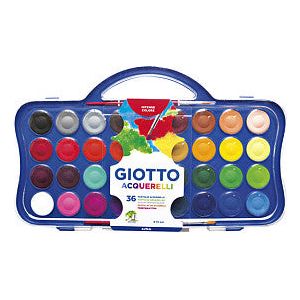 Gouache Giotto 30mm boite de 36 couleurs avec 2 pinceaux