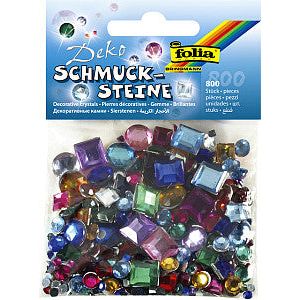 Folia Paper - Glitter Stones Folia 800 Stück Div ​​KL und AFM | Blasen Sie ein 800 Stück | 10 Stück
