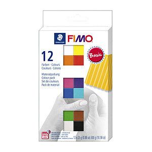 Fimo Staedtler - Klei fimo soft colour basic assorti | Set a 12 stuk
