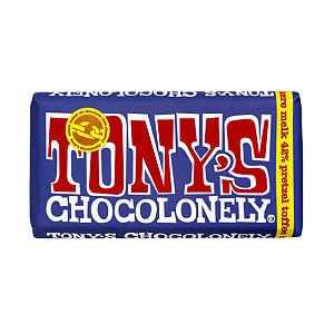 Tony's Chocolonely - Chocolade tony chocolonely donker melk pretzel tof | Stuk a 180 gram | 15 stuks