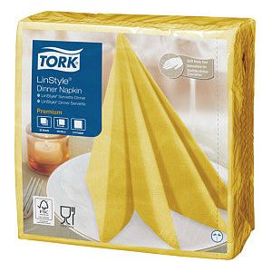 Tork - Dinnervet Linstyle 39x39cm Mosterd 478859 | Packen Sie ein 50 -Stück | 12 Stücke