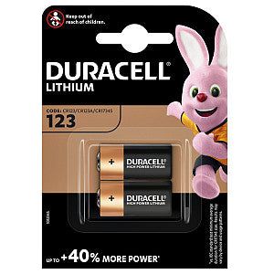 Duracell - Batterie Duracell 123 Lithium 2 Pack | Blasen Sie ein 2 Stück