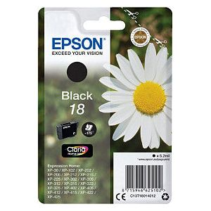 EPSON - Cartridge encre Epson 18 T1801 Black | Blister une pièce 1 | 10 morceaux