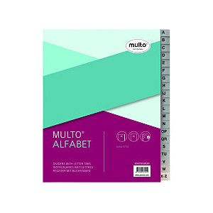 Multo - Tabbladen multo 7052020 a5 17r pp a-z grijs | 1 stuk | 10 stuks