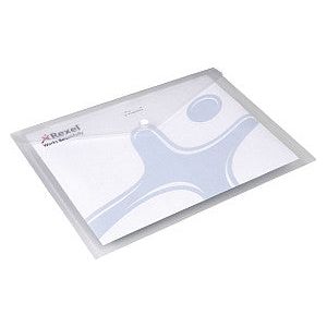 Rexel - Enveloptas Ice A4 Transparent | Emballez un 5 morceau | 10 morceaux