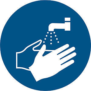 Tarifold - Pictogram handen wassen verplicht ø100mm | 1 stuk