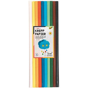 Folia Paper - Crep Paper Folia 50x200cm Basic 10 Farben | 10 Rollenpackungen