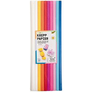 Folia Paper - Crep Paper Folia 50x200cm Mix 10 Farben | 10 Rollenpackungen