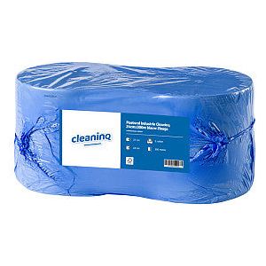 Cleaninq - Poetsrol industrie cleaninq 24cmx300m blauw 2l | Seal a 2 rol