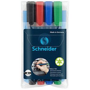 Schneider - Viltstift maxx 133 beitel 1-4mm assorti | Etui a 4 stuk