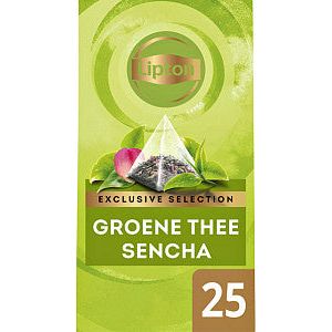 Lipton - Thee lipton exclusive groene thee sencha 25x2gr | Pak a 25 stuk | 6 stuks