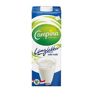 Campina - langlekker volle melk pak 1ltr | Omdoos a 12 pak x 1 liter