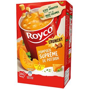 ROYCO - Soup Pumpkin Suprême avec des croûtons 20 sacs | Box un sac à 20