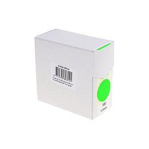 Rillprint - Etiket 35mm 500st op rol fluor groen | Doos a 500 etiket