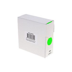 Rillprint - Etiket 25mm 500st op rol fluor groen | Doos a 500 etiket