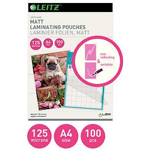 Leitz - Lamining Cover Leitz Ilam A4 2x125Micron Eva Matte | Pack von 100 Blättern