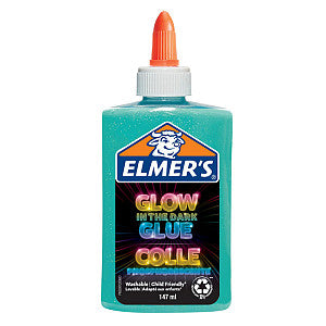 Elmer's - Kinderlijm elmer's 147ml glow in the dark blauw | Fles a 147 milliliter