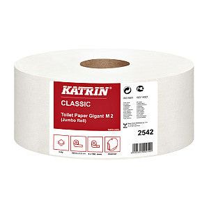 Katrin - Toiletpapier katrin jumbo 2-laags wit 1200vel | Doos a 6 rol