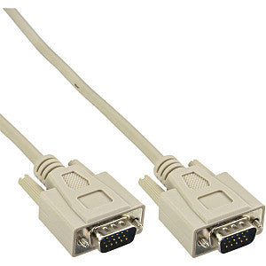 Câble InLine S VGA 15HD MM 2 mètres beige et gris