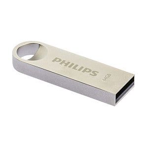 Philips - Usb-stick 2.0 philips moon vintage silver 64gb | Blister a 1 stuk