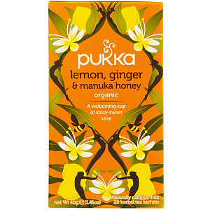 Pukka - Thee lemon ginger manuka honey 20 zakjes | Pak a 20 zak