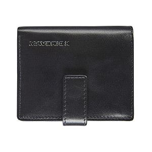 Porte-cartes Maverick All Black compact RFID cuir noir